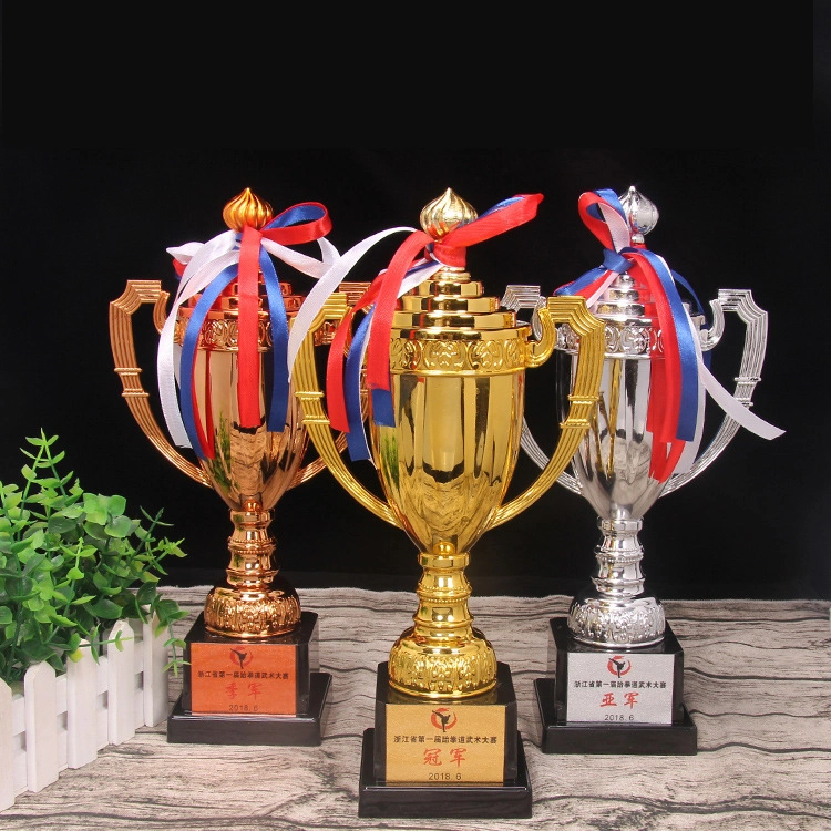 Hot Sale Economy Trophy Cup School and Clubs Cheap Gold Metal Sports Trophy