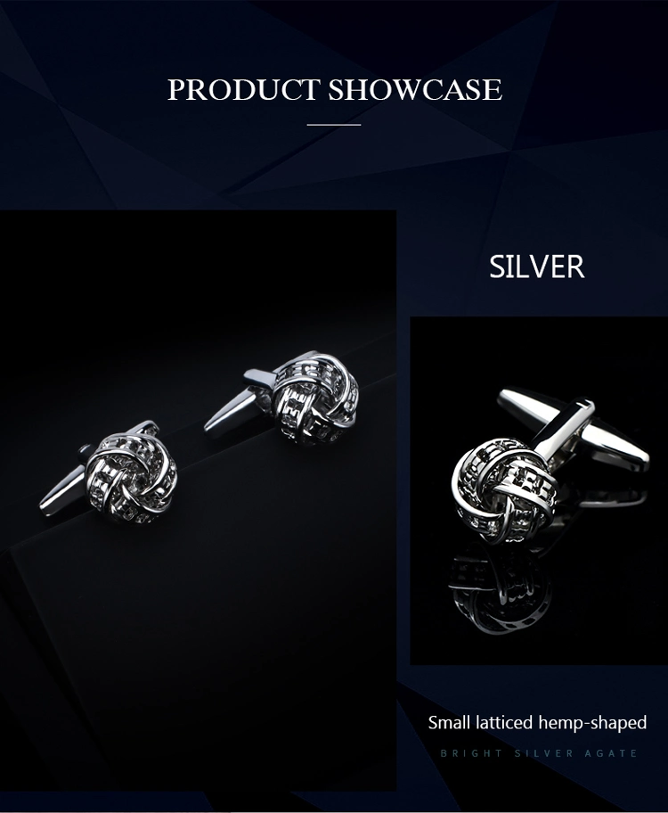 Wholesale Luxury Copper Metal Custom Engraved Logo Silver Men Cufflinks for Tuxedo Shirts