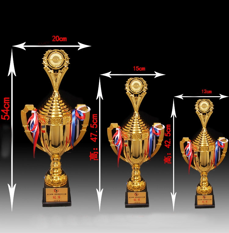 Hot Sale Economy Trophy Cup School and Clubs Cheap Gold Metal Sports Trophy