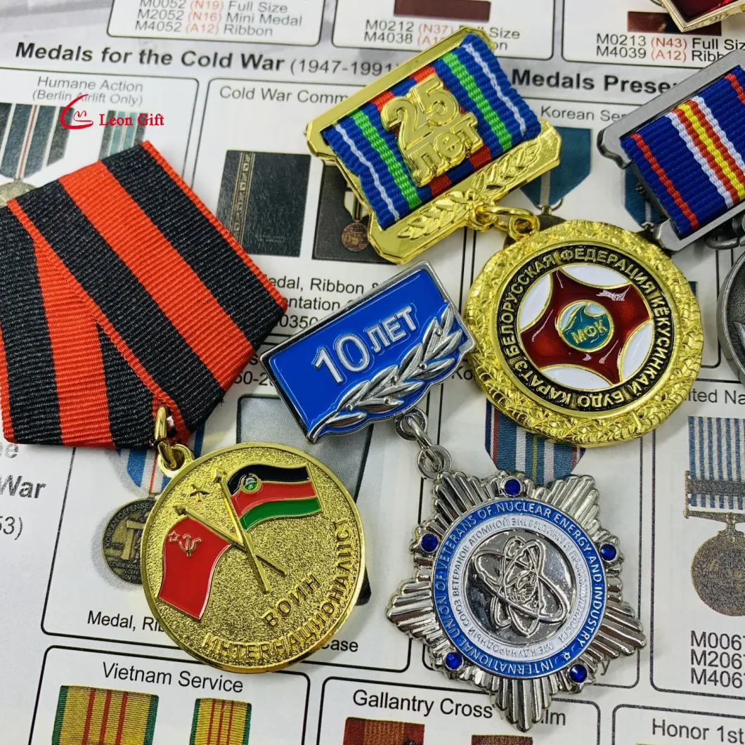 Factory Custom Logo Army Anniversary Carnival President Military Police Commemorative Medals Enamel Award Badge Honor Medal