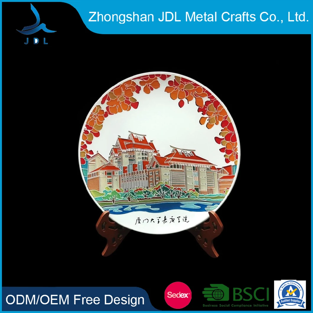 Customized Logo Big Size Metal Trophy Souvenir Plate Engraved Award Souvenir Wood Wooden Plaque
