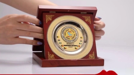 Placa conmemorativa personalizada con textura de Metal dorado Rectangular de alta calidad, placa conmemorativa de recuerdo de trofeo de aleación de Zinc y Metal