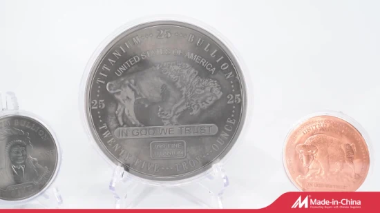 Moneda en lingote de búfalo de titanio de 25 onzas A178