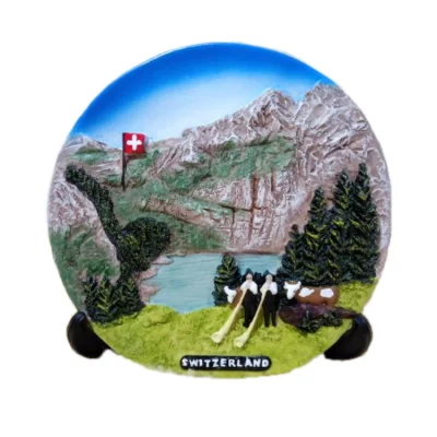 Placa de resina de recuerdo de paisaje 3D de regalo turístico personalizado