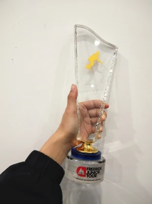 Decoración deportiva de metal Premios de campeón mundial Trofeo de oro Copa Vidrio Plástico en blanco Miami Primavera Invierno Torneo Premio Trofeo (005)