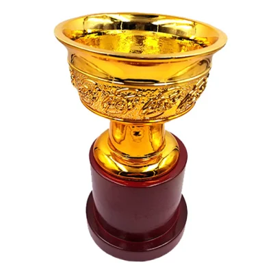 Trofeo de la Copa de oro de metal de diseño personalizado para la ceremonia de entrega de premios